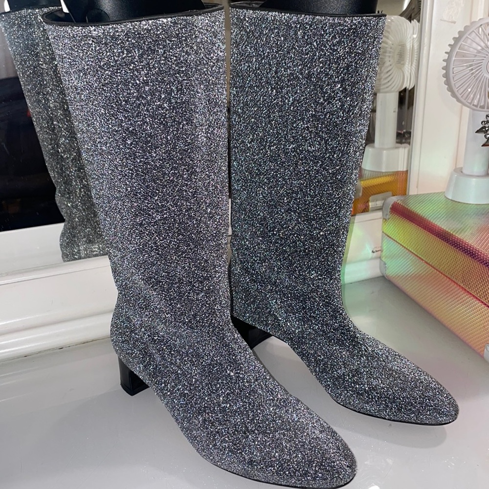 Silver boots